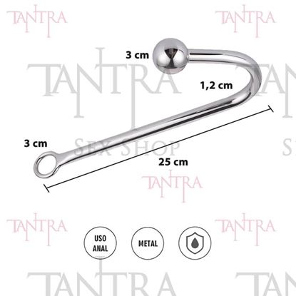 Anal Hook dilatador anal metalico con 1 bola